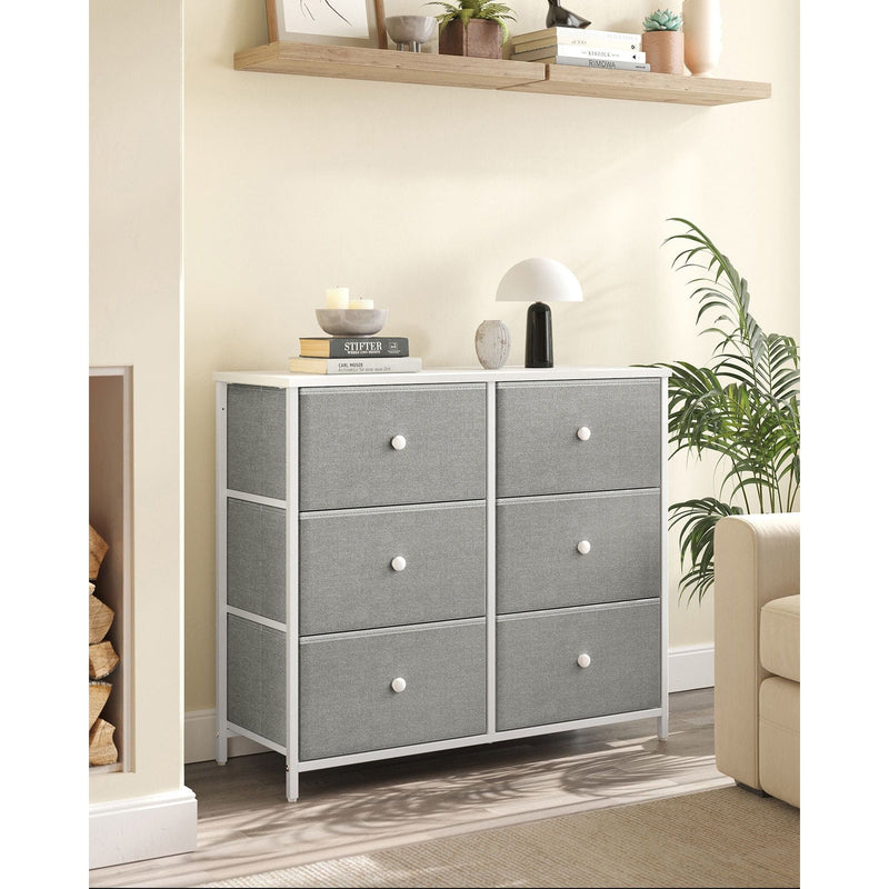 Songmics Fabric Chest of 6 Drawers