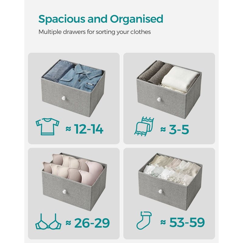Songmics Fabric Chest of 6 Drawers