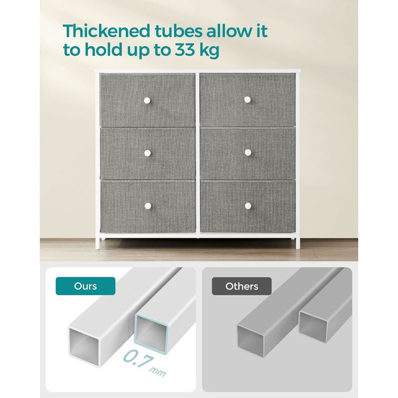 Songmics Fabric Chest of 6 Drawers
