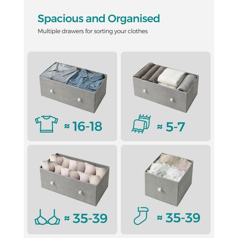 5 Drawer Chest of Fabric Drawers by Songmics