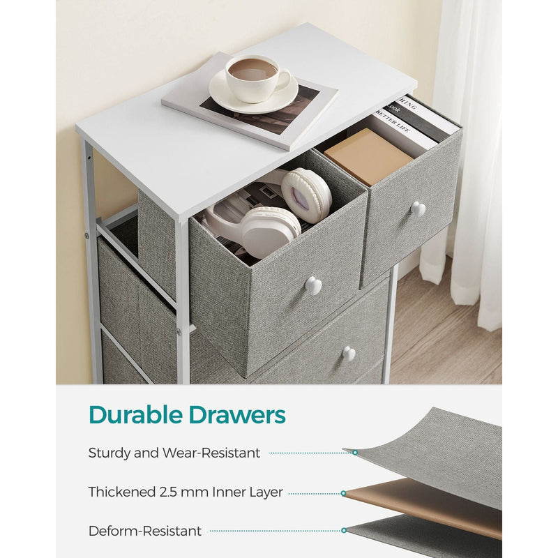 5 Drawer Chest of Fabric Drawers by Songmics