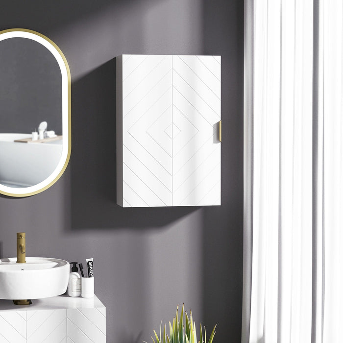 White Over Toilet Wall Cabinet With Adjustable Shelves