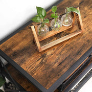 TV Rustic Industrial Stand for 70 Inch TV - 2 Large shelves for storage