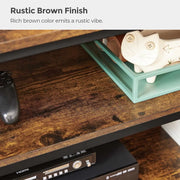 Large Industrial TV Stand 147cm Wide, 50cm High, 40cm Deep  - 2 large open shelves