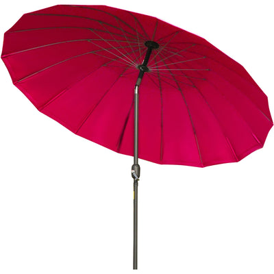 Round Patio Parasol, 2.5m, Tilt Crank, 18 Ribs Outsunny
