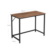 Vasagle Small Home Office Desk, Hazelnut Brown, Black