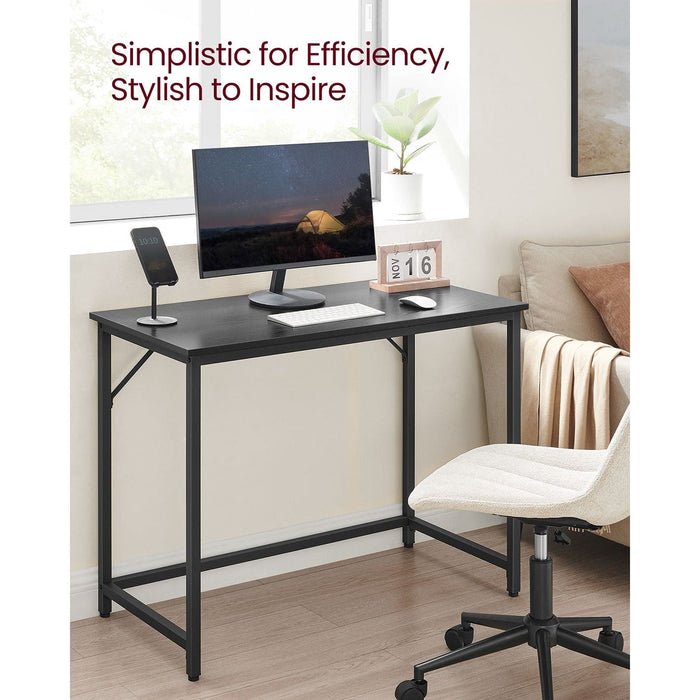 Vasagle Small Home Office Desk 100cm, Black