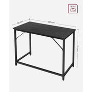 Vasagle Small Home Office Desk 100cm, Black