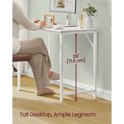 Vasagle Small White Desk 100cm For Home Office or Study Area