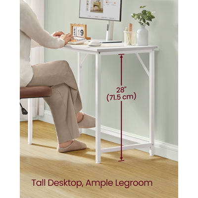 Vasagle Small White Desk 100cm For Home Office or Study Area