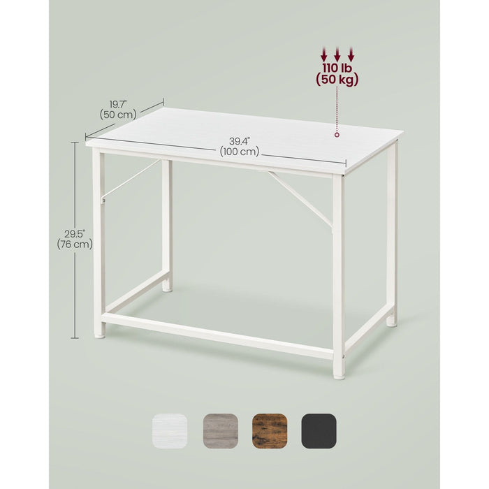 Vasagle Small White Desk 100cm