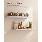 Vasagle White Floating Wall Shelf 20x80x3cm