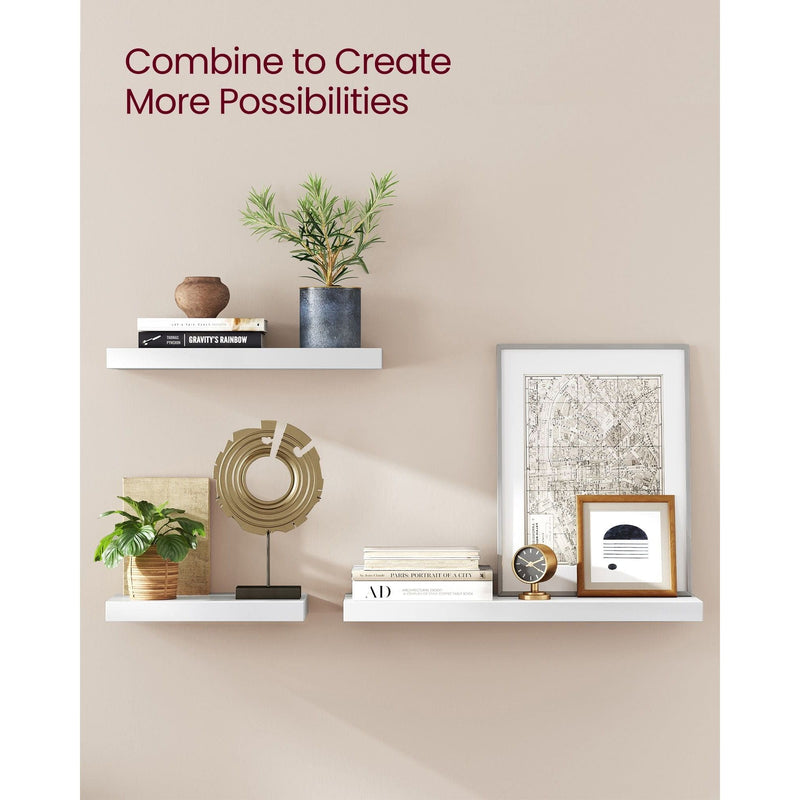 Vasagle White Floating Wall Shelf 20x80x3cm