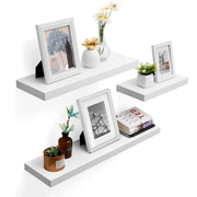 White Floating Wall Shelf by Vasagle - 60cm wide, holds up to 15kg, easy to install, perfect for any room in your house