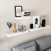 White Floating Wall Shelf by Vasagle - 60cm wide, holds up to 15kg, easy to install, perfect for any room in your house