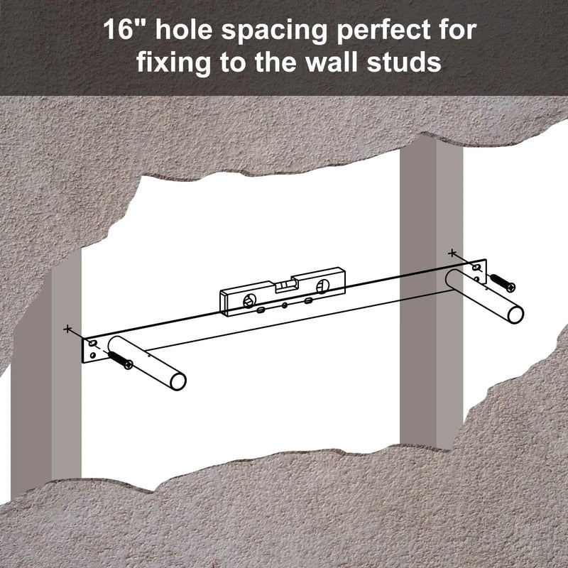 White Floating Wall Shelf by Vasagle - 60cm wide, holds up to 15kg, easy to install, perfect for any room in your house