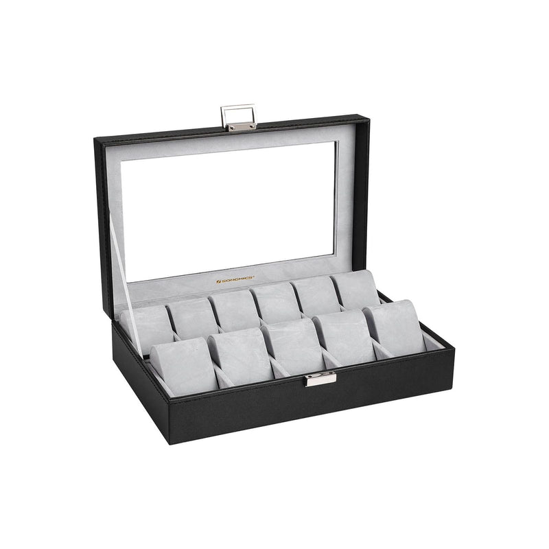 8 Watch Box Black Songmics