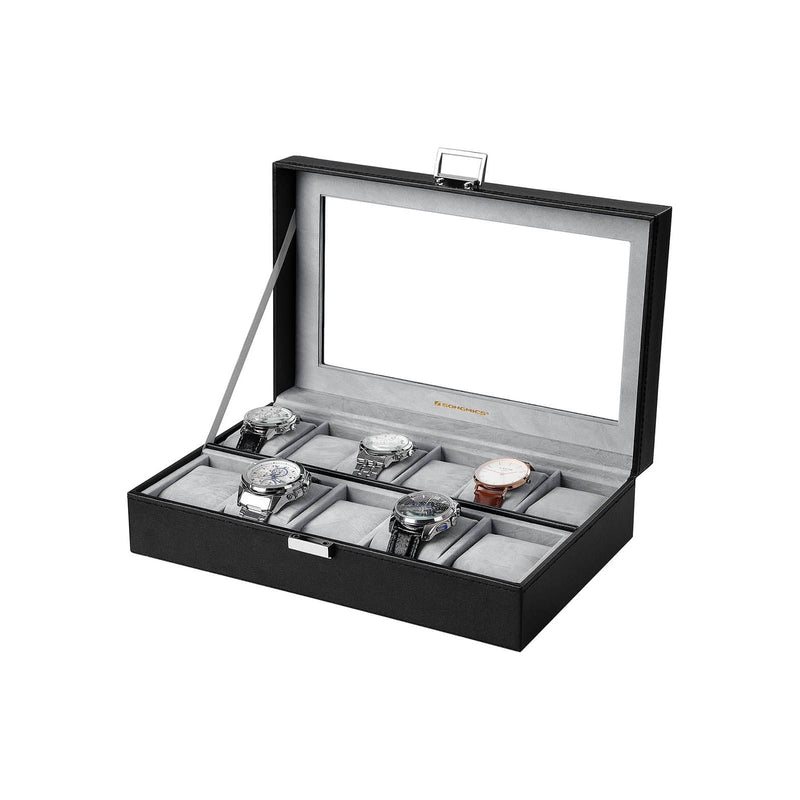 8 Watch Box Black Songmics