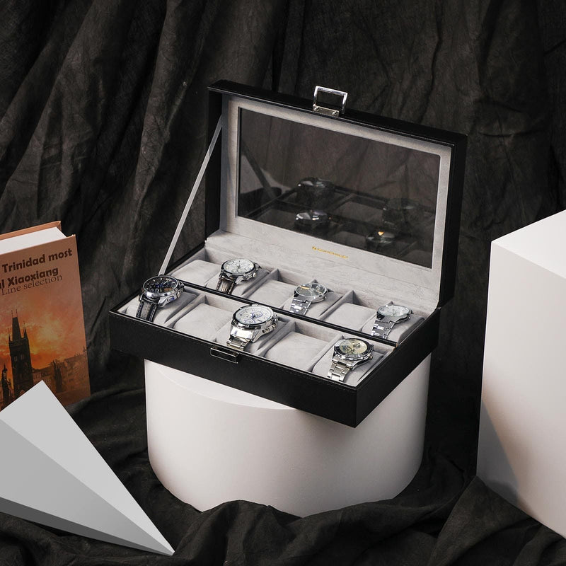 8 Watch Box Black Songmics