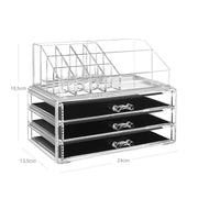Acrylic Dressing Table Makeup Organiser Songmics