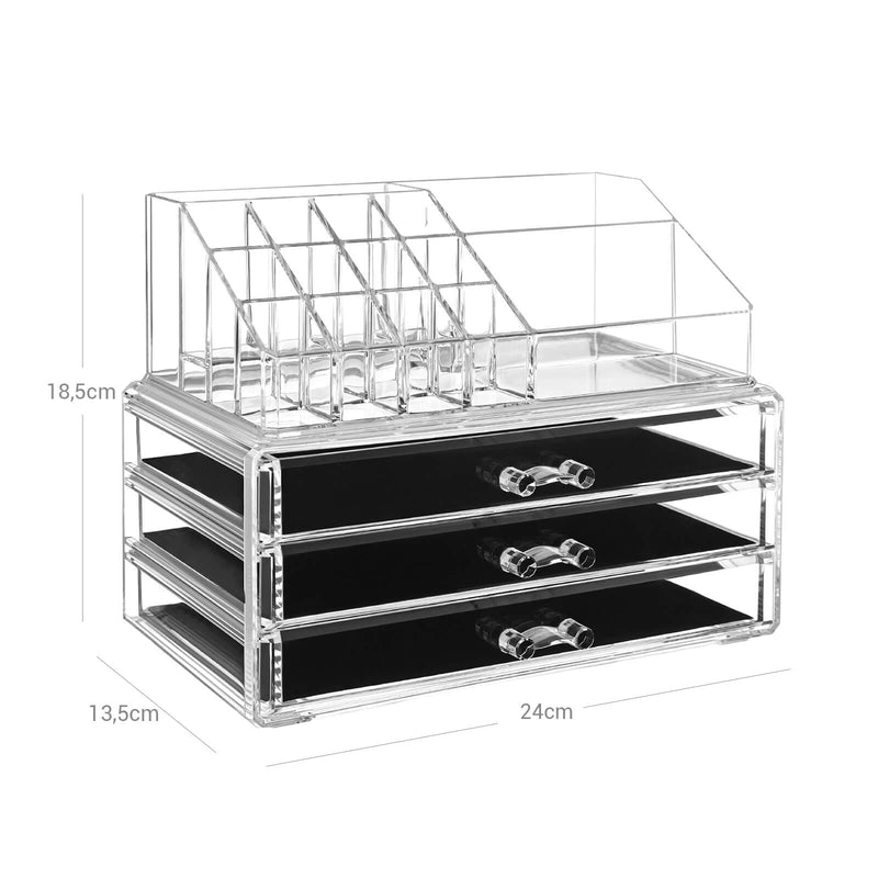 Acrylic Dressing Table Makeup Organiser Songmics