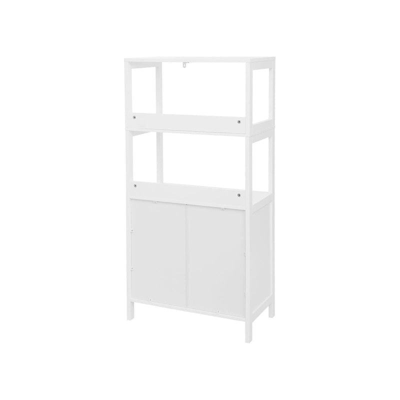 Vasagle Large White Storage Unit With Double Doors, One Large Drawer, and two open shelves