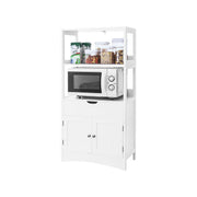Vasagle Large White Storage Unit With Double Doors, One Large Drawer, and two open shelves