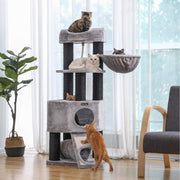 Feandrea Large Tower Cat Tree, Light Grey