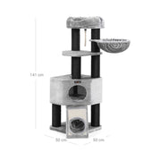 Feandrea Large Tower Cat Tree, Light Grey