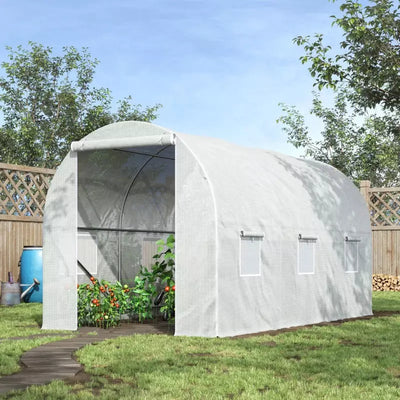 Large Tunnel Greenhouse, Steel Frame, Walk-in, 3.5x2x2m Outsunny