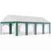 White and Green Party Tent 8x4m 