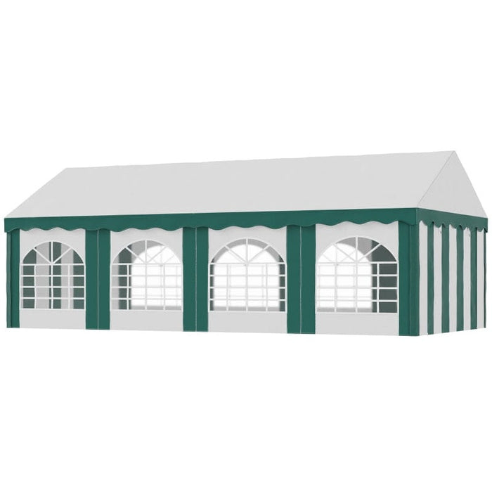 White and Green Party Tent 8x4m 