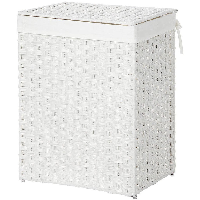 White Laundry Basket with Lid