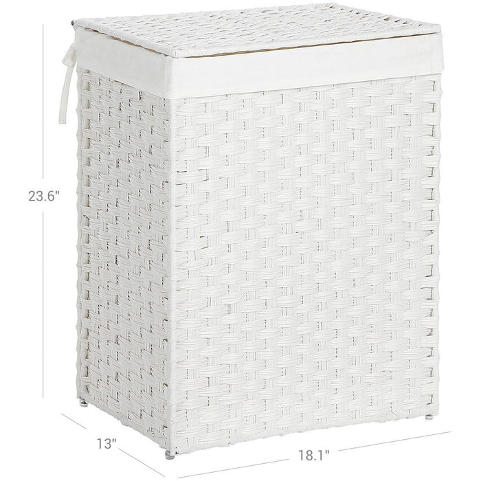 White Laundry Basket with Lid