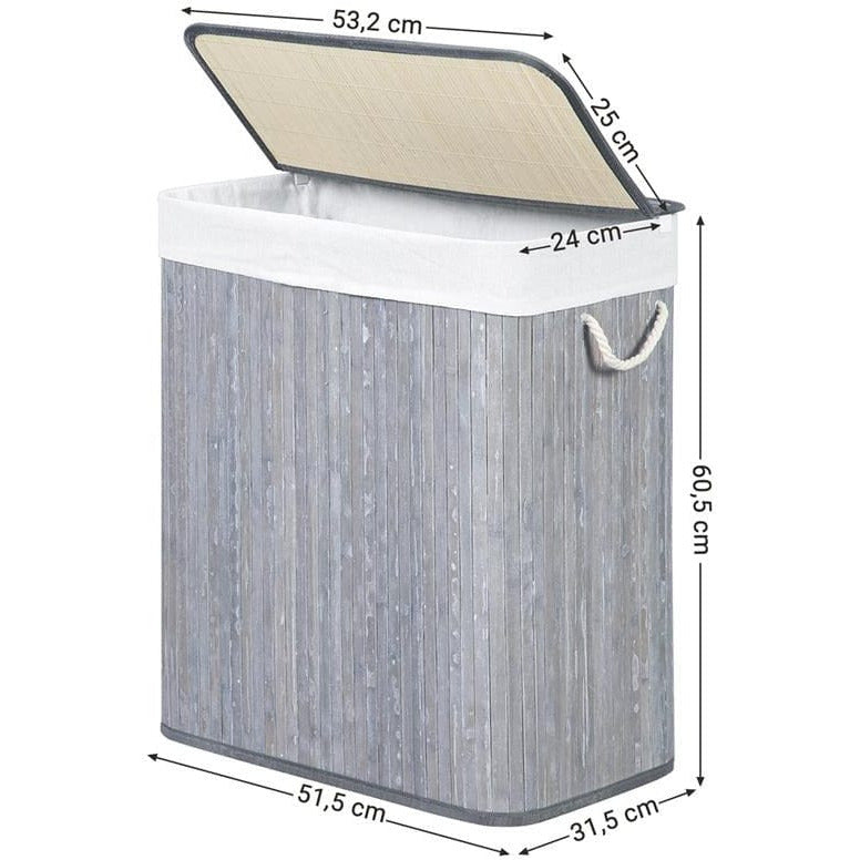 Bamboo Laundry Basket with Lid
