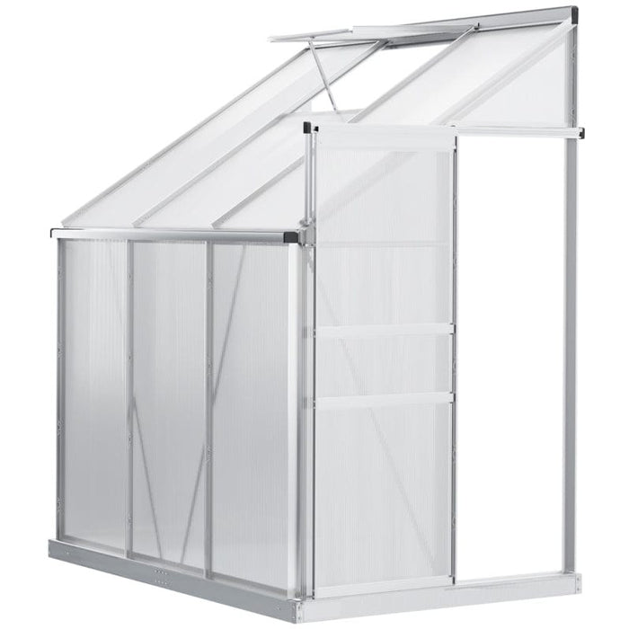 Lean to Greenhouse, Adjustable Vents, 6x4ft, Rain Gutter