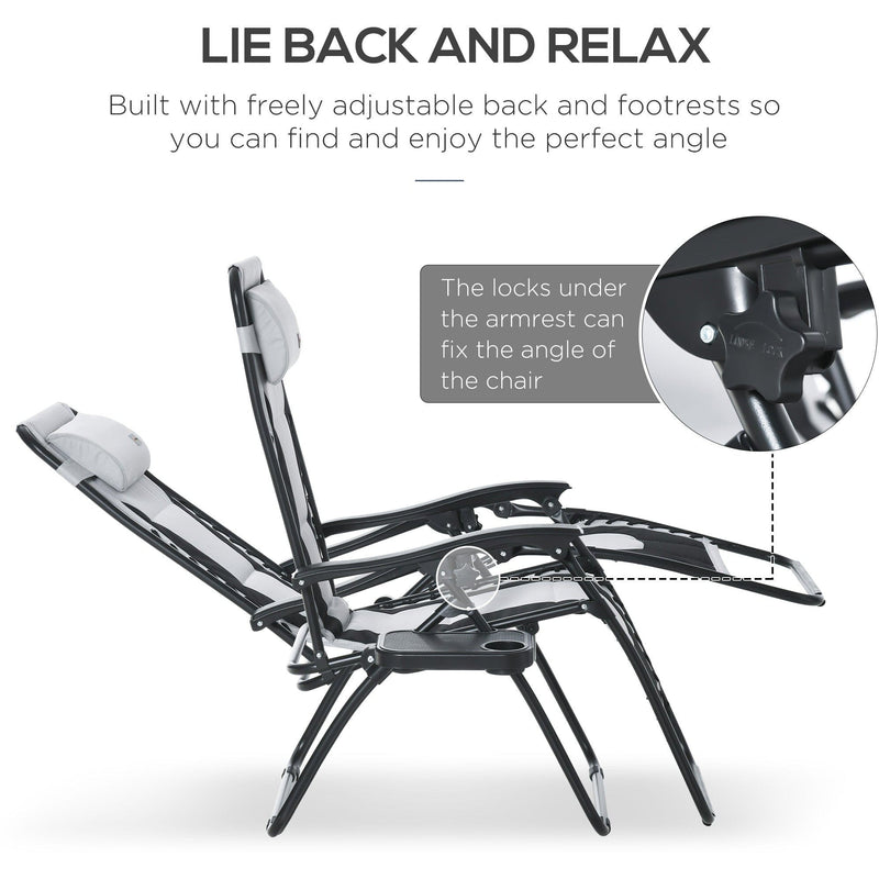 Zero Gravity Chair With Cup Holder and Pillow