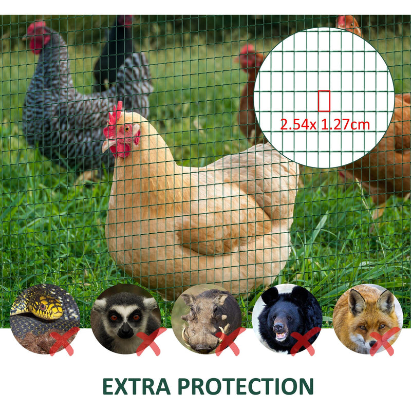 Dark Green PVC Coated Wire Mesh (30m)