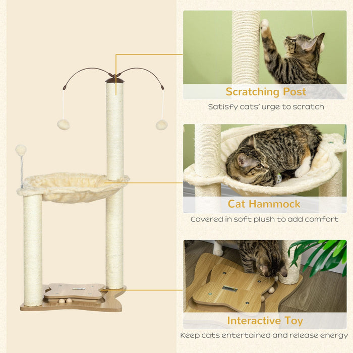 Cat Tree Tower With Sisal Rope Scratching Post