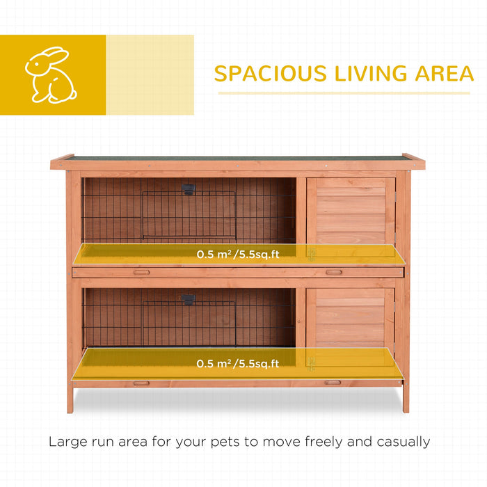 Large Outdoor Rabbit Hutch, 2 Tier