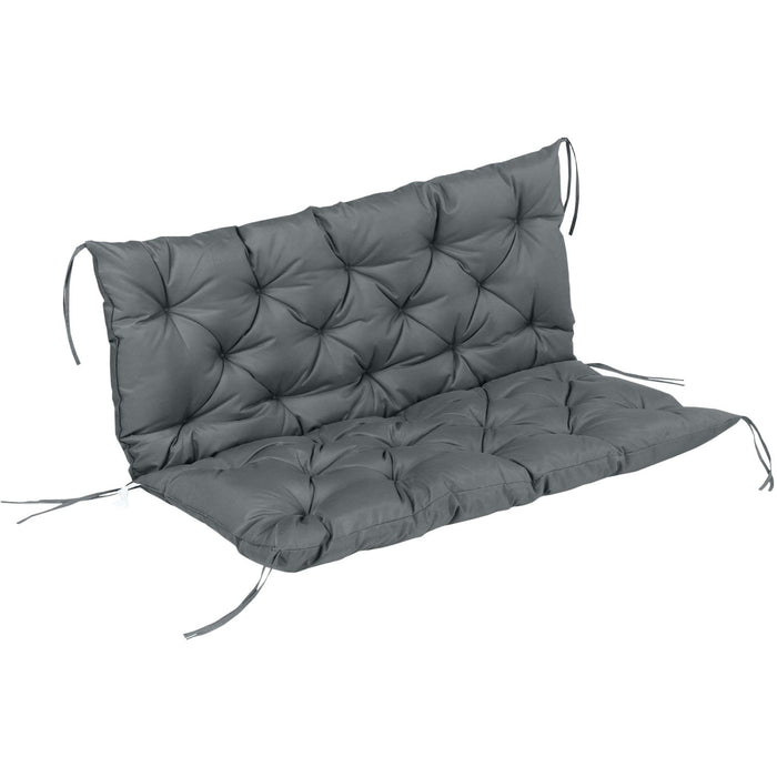 2 Seater Bench Cushion, 110 x 120 cm, Dark Grey