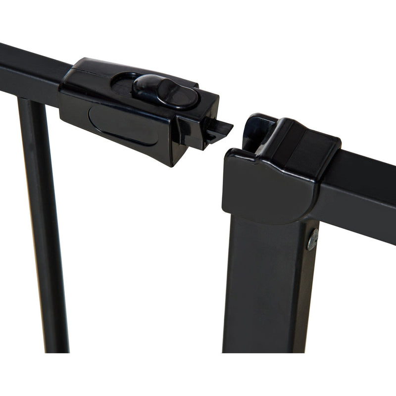 Dog Safety Gate, Auto Close Door, 76-107cm, Black