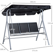 3 Seater Swing Chair Outsunny