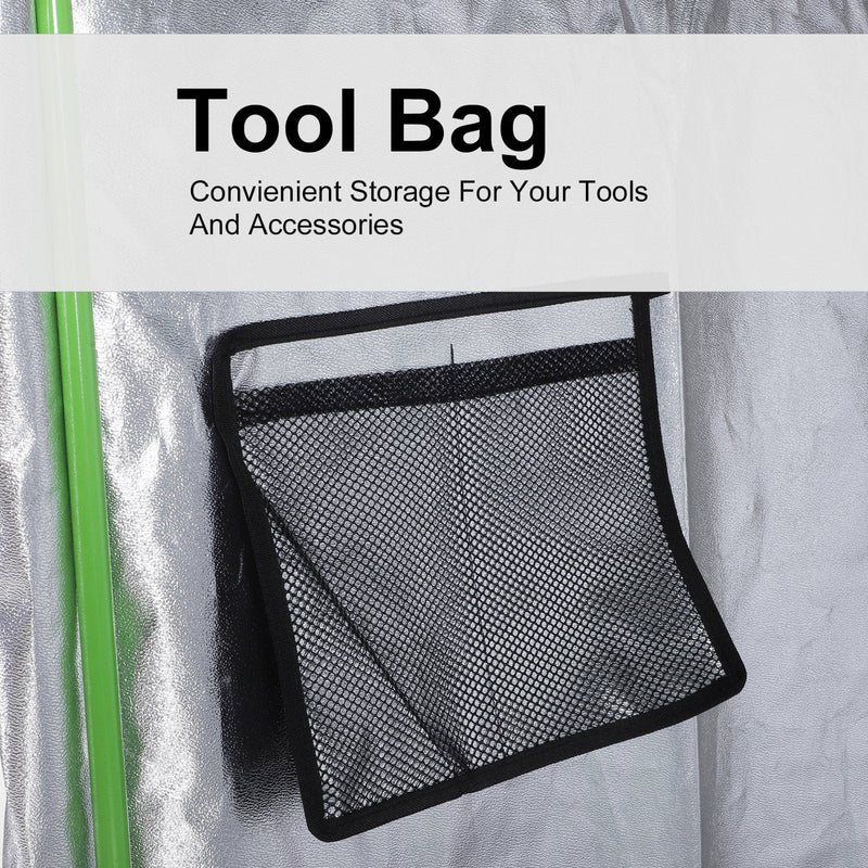 Hydroponic Plant Grow Tent, Window, L60xW60xH140 cm