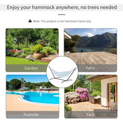 Hammock Stand for Outdoor Relaxation Anywhere in the Garden Adjustable Metal Black Outsunny