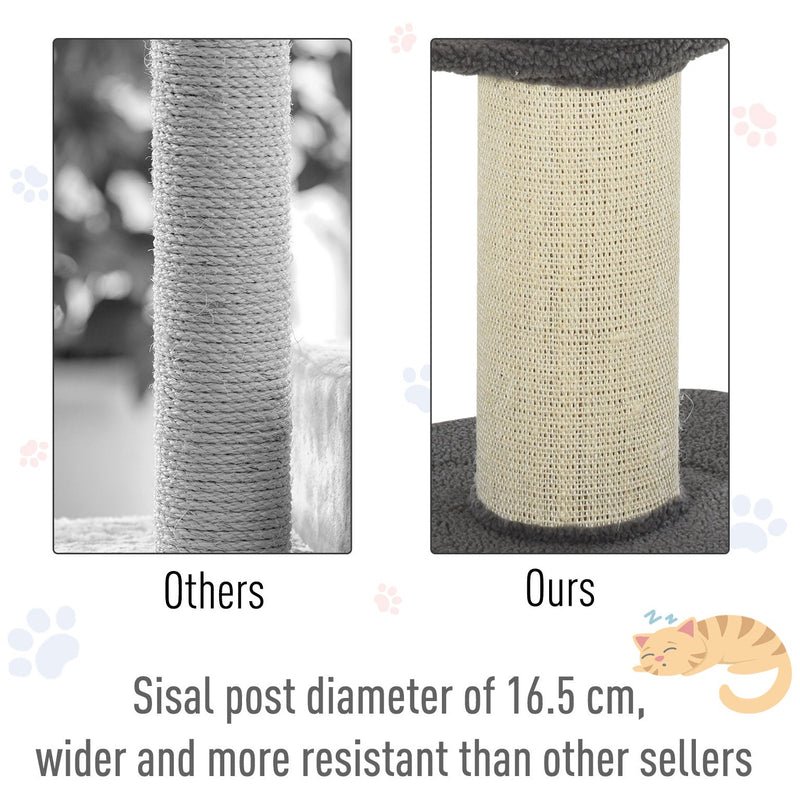 91cm Cat Tree, Sisal Post, Play Tower, Perch, Lamb Cashmere