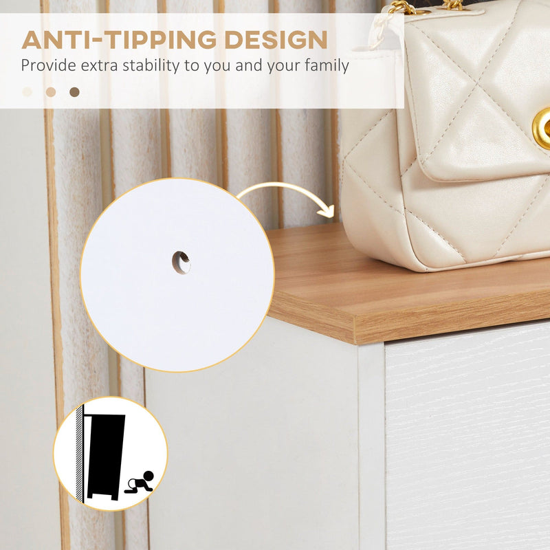 HOMCOM Slim Shoe Cabinet for Hallway