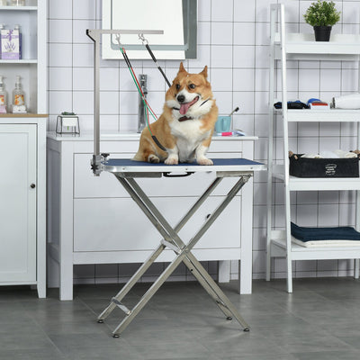 Adjustable Pet Grooming Arm with Clamp: Medium Pawhut