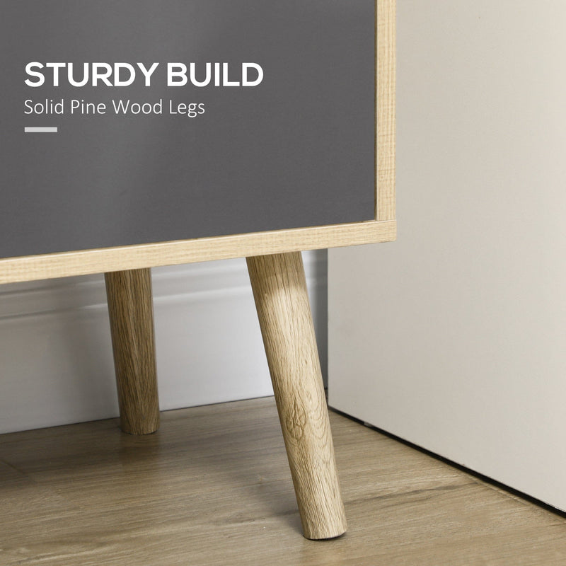 6 Shelf Modern Bookcase with Cupboard