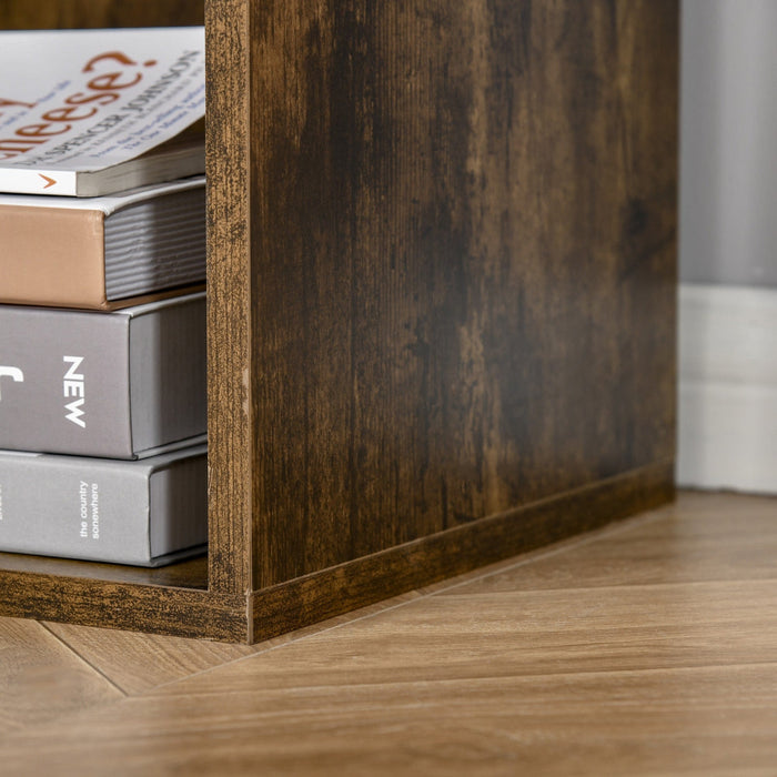 Rustic Brown 6 Cube Bookcase